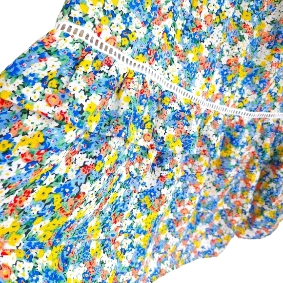 NWOT Cynthia Rowley - Multicolor Floral Ruffled Hem Maxi Skirt Sz S - Picture 4 of 9